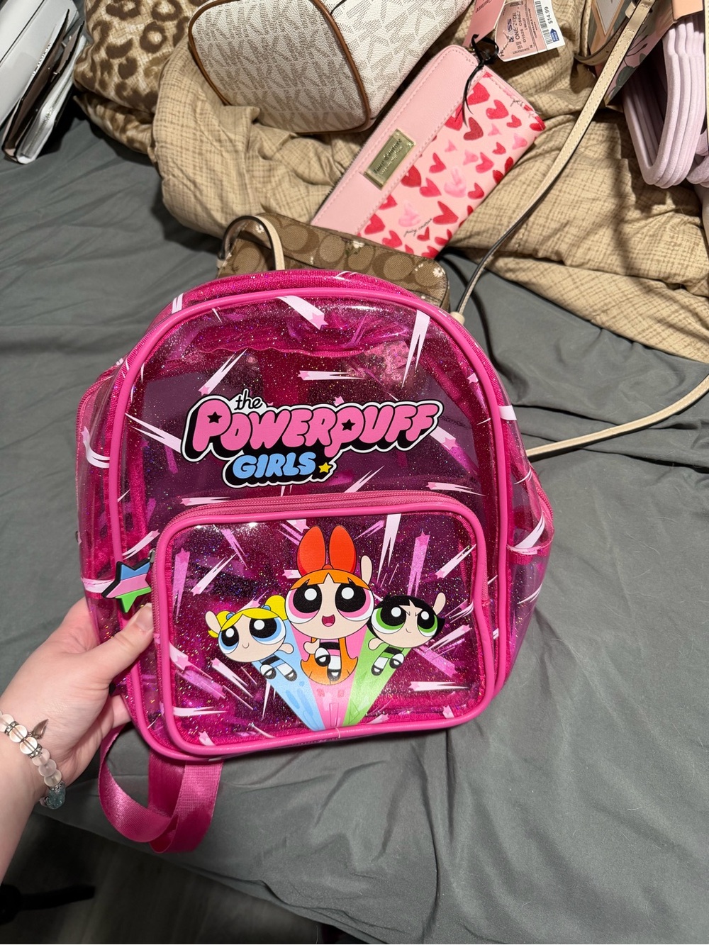 Kids Pink Glitter Backpack